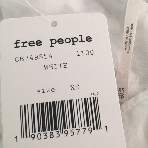 Free People White Half Moon Smocked Mini Dress - Picture 8 of 8